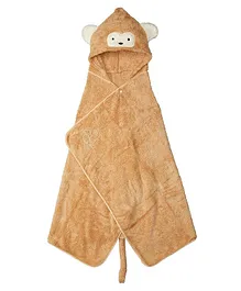 Cuddledry Snuggle Monkey Hooded Bath Towel - Brown