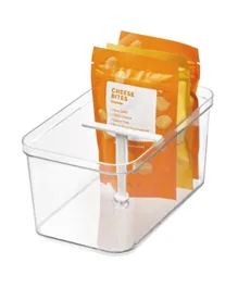 Interdesign Crisp Deep Drawer Bin with T-Handle - Clear and Matte White