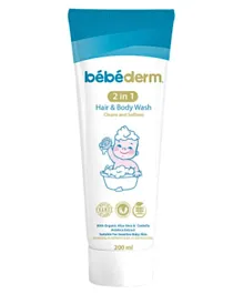 Bebederm 2 In 1 Hair & Body Wash Gel - 200 ml