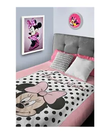 Disney Minnie Mouse Flannel Blanket for Kids - Pink