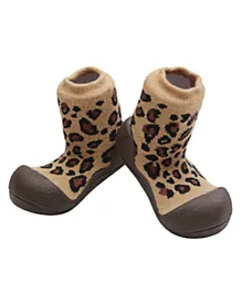Attipas Sock Shoes Leopard - Brown