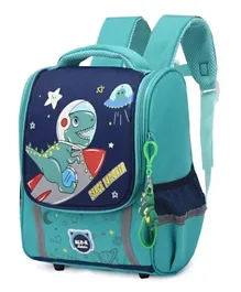 Eazy Kids School Bag Dino in Space Green - 14 Inches