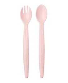 Weebaby Baby Fork & Spoon With Case - Pink