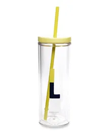 Kate Spade Initial Tumbler With Straw Sparks Of Joy Letter L -  590mL