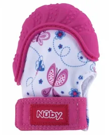 Nuby Happy Hands Teething Mitten  - Pink