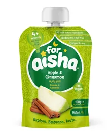For Aisha Apple & Cinnamon Fruit Pouch - 100g