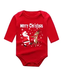 Highland Merry Christmas Graphic Onesie - Red