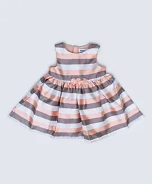 R&B Kids Stripes Satin Dress - Multicolor