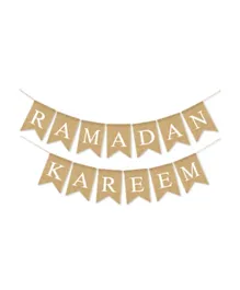 Party Propz Jute Burlap Ramadan Kareem Banner