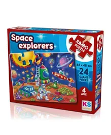 KS Games Jumbo Puzzle Space Explorers - 24 Pieces