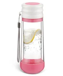 DrinkaDeux Cupcake Glass Double Wall Insulated Bottle with Lid - 400 ml