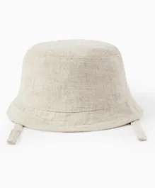 Zippy Embroidered Cotton Hat - Beige