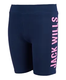 Jack Wills Logo Graphic Cycling Shorts - Navy Blue