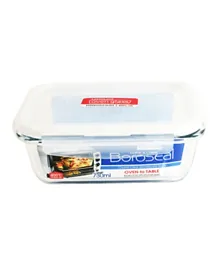Lock & Lock Oven Glass Airtight Rectangular Container with Lid - 730ml