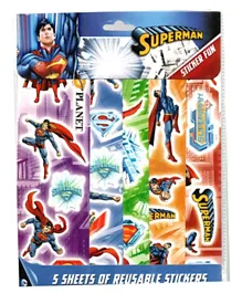 PMS Superman Reusable Stickers - Multicolor