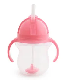 Munchkin Click Lock Tip & Sip Flexi Straw Cup Pink - 207mL