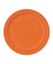 Unique Pumpkin Orange Round Plate 9' - Orange