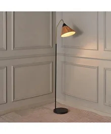 HomeBox Stark Metal Floor Lamp with Paper Rope Shade