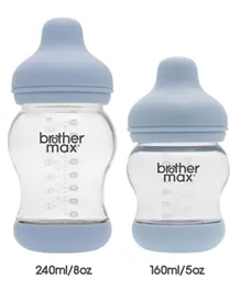 Brother Max Pack of 2 PP Anti Colic Feeding Bottle Blue - 160ml