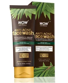 Wow Neem & Tea Tree Anti Acne Gentle Face Wash - 100ml