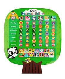 TOOKY TOY Land Magnetic Responsibility Chart - 73 Pieces