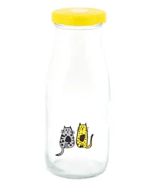 BiggDesign Cats Lemonade Glass Bottle Yellow - 320mL