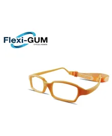 نظارات أطفال مرنة من فليكسي جم بإطار وحزام - برتقالي