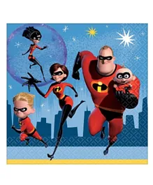 Party Centre Incredibles 2 Paper Lunch Tissues - 16 Pieces