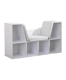 Kidkraft Wooden Bookcase with Reading Nook - White