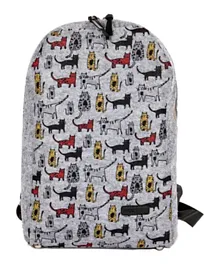 بيج ديزاين - حقيبة ظهر بسحاب بتصميم القطط - 15 بوصة