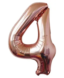 Highland Rose Gold Number 4 Foil Balloon for Birthday Anniversary Decoration - 18 Inches