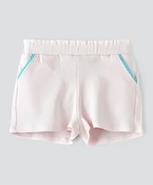 Jelliene Solid Sunny Stretches Cotton Shorts - Pink