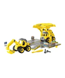 Little Story - Kids Toy Mini Car With Parking Construction Set - Yellow