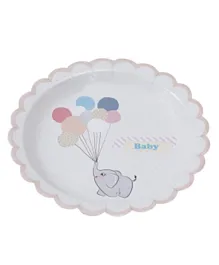 Ginger Ray Little One Paper Plates Pack of 8 - White