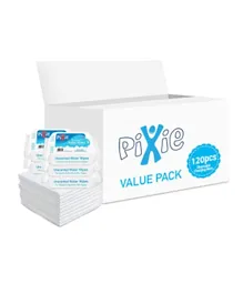 Pixie Disposable Changing Mats 120 + Water Wipes 180 Pieces