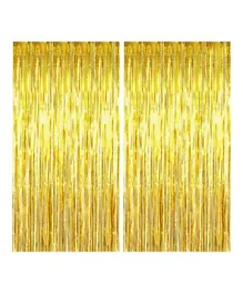 Party Propz Golden Foil Curtain - Pack of 2