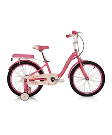 Mogoo Joy 20' Girls Bike in Light Pink - Durable Steel Frame, Adjustable Seat, Training Wheels, Non-Slip Pedals - Age 5.5 Years+
