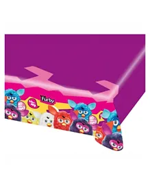 Party Centre Furby Plastic Table Cover with Assorted Design Print - Purple