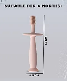 فرشاة أسنان سيليكون للأطفال 360 درجة من بيبي - وردي