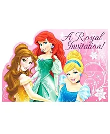 Party Centre Disney Princess Sparkle with Invitation Cards - Pack of 8