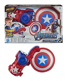 Nerf Avengers Power Moves Marvel Avengers Captain America Shield Sling - Red