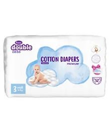 Violeta Diapers Air Dry Premium Cotton Midi Pack of 52 Size 3 - Free Wipes 20 Pieces