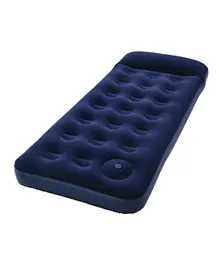 بيست واي - سرير هوائي مخملي سهل النفخ - مفرد -  أزرق