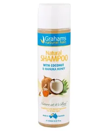 Grahams Natural Shampoo with Coconut & Manuka Honey - 250ml