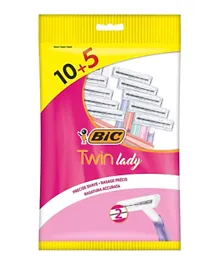 BIC Twin Lady Razors Pouch - Pack of 15