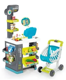 Smoby Market With 34 Accessories - Blue Green