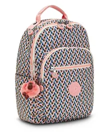 Kipling Seoul Girly Geo Small Backpack Pink - 13 Inches