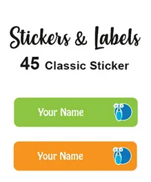 Ladybug Labels Personalised Stick On Name Labels John - Pack Of 45