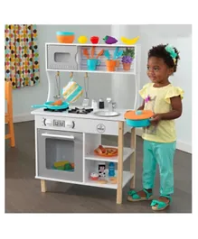 KidKraft Wooden All Time Play Kitchen With Accessories - Multicolour