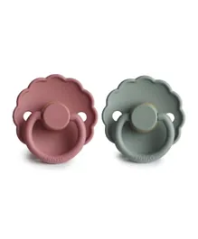 FRIGG Daisy Latex Baby Pacifier 2-Pack cedar/Lily Pad - Size 1
